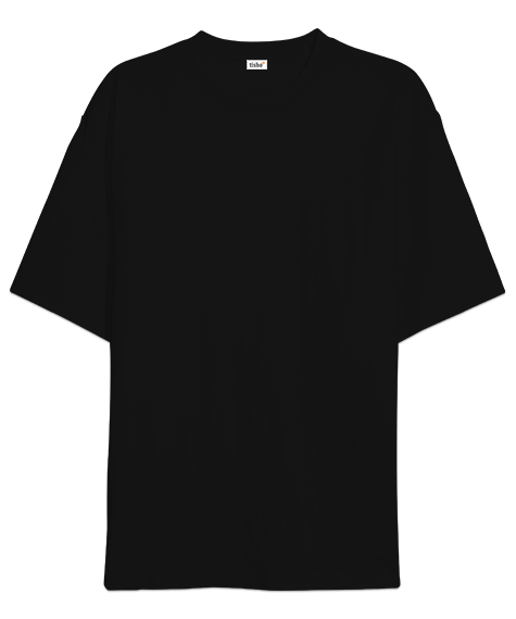 Tisho - Sırt Baskılı Varoş Siyah Oversize Unisex Tişört