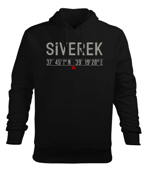 Tisho - Siverek - Koordinatlar- Erkek Kapüşonlu Hoodie Sweatshirt