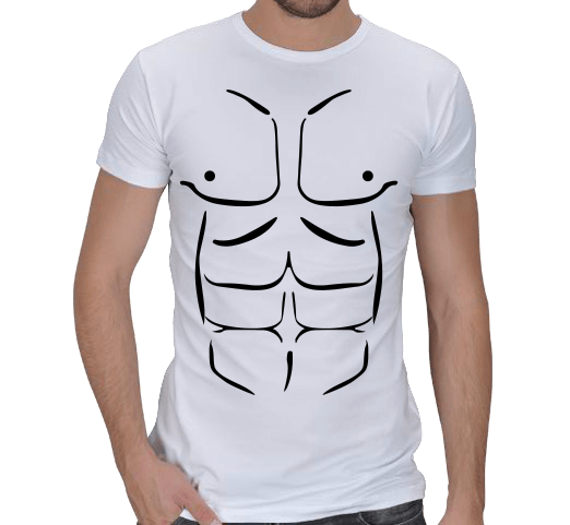 Six Pack Tasarımlı Erkek Regular Kesim Tişört