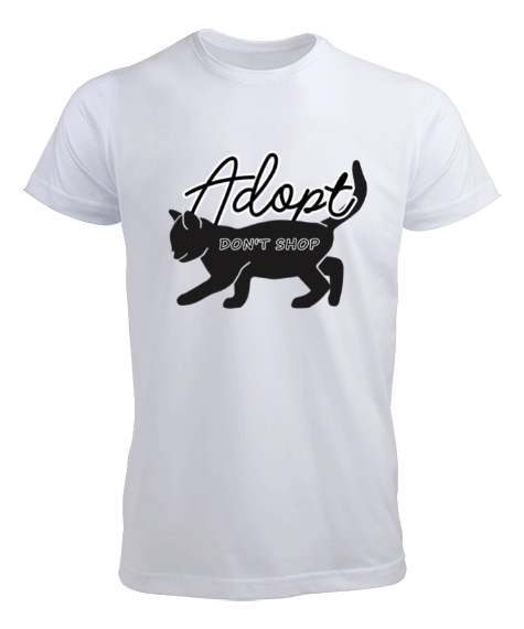 Tisho - Siyah kedi-kabul et alışveriş yapma Erkek Tişört