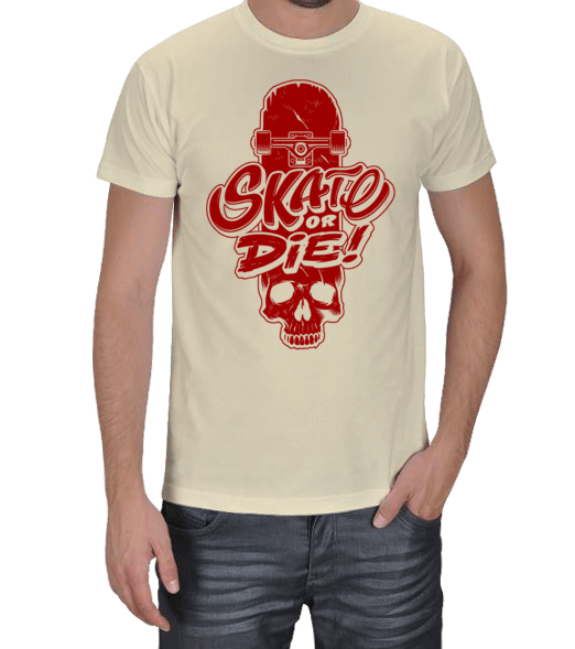 Tisho - Skate or Die kırmızı Erkek Tişört