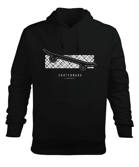 Tisho - SkateBoard Tasarım Erkek Kapüşonlu Hoodie Sweatshirt