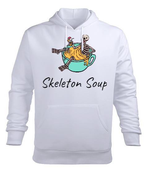 Tisho - Skeleton Soup Erkek Kapüşonlu Hoodie Sweatshirt