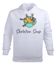Tisho - Skeleton Soup Erkek Kapüşonlu Hoodie Sweatshirt