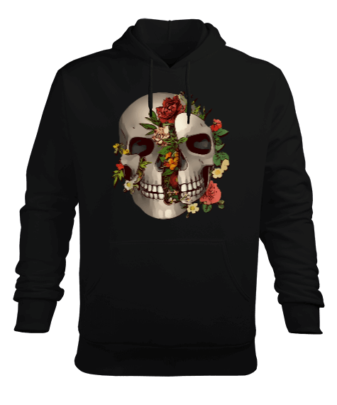 Tisho - Skull-1102 Erkek Kapüşonlu Hoodie Sweatshirt