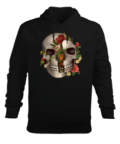Tisho - Skull-1102 Erkek Kapüşonlu Hoodie Sweatshirt