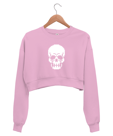 Tisho - Skull Kadın Crop Sweatshirt