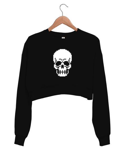 Tisho - Skull Kadın Crop Sweatshirt