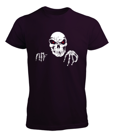 Tisho - Skull - Kafatası Blu V2 Koyu Mor Erkek Tişört