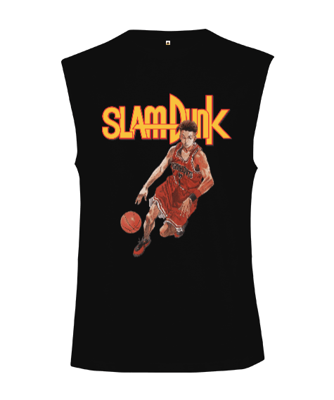 Slam Dunk Basketball Anime Tasarım Baskılı Kesik Kol Unisex Tişört
