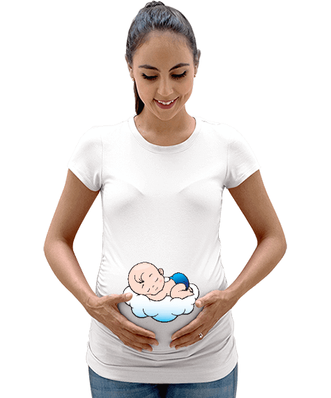 Tisho - Sleeping Baby Kadın Hamile Tişört