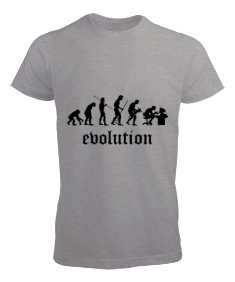 Slim Erkek Tshirt Evolution Erkek Tişört