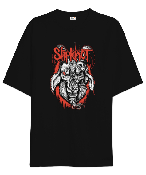 Tisho - Slipknot Goat Siyah Oversize Unisex Tişört