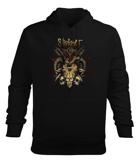 Tisho - Slipknot Rock Tasarım Baskılı Erkek Kapüşonlu Hoodie Sweatshirt