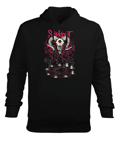 Tisho - Slipknot Rock Tasarım Baskılı Erkek Kapüşonlu Hoodie Sweatshirt