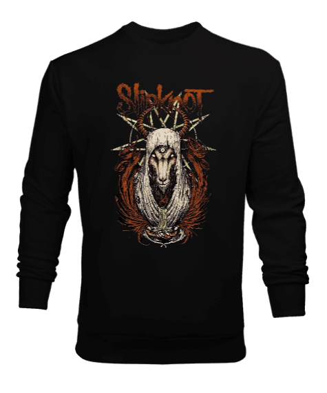 Tisho - Slipknot Rock Tasarım Baskılı Erkek Sweatshirt