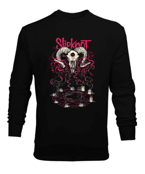 Tisho - Slipknot Rock Tasarım Baskılı Erkek Sweatshirt