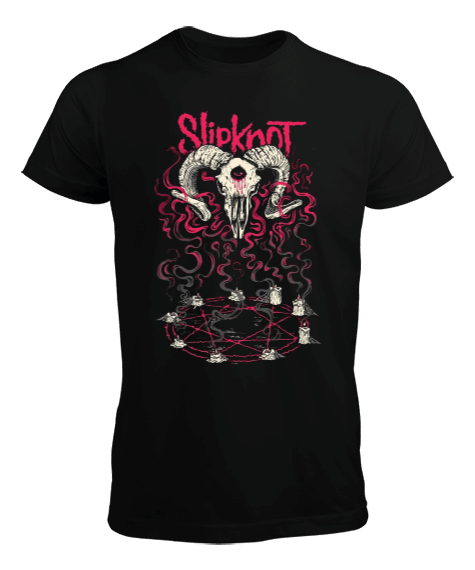 Tisho - Slipknot Rock Tasarım Baskılı Erkek Tişört