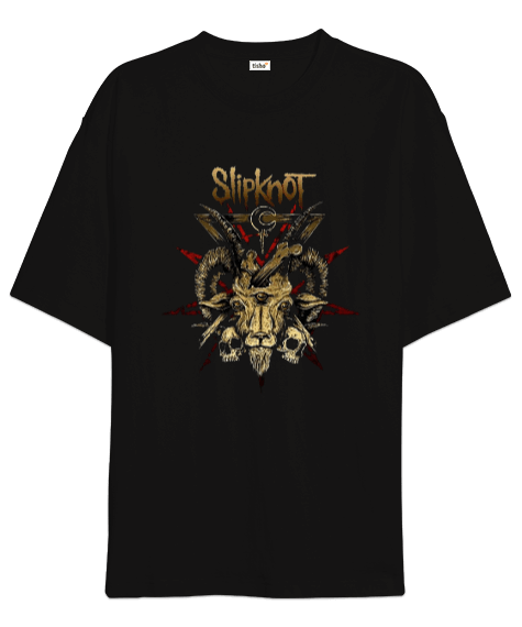 Tisho - Slipknot Rock Tasarım Baskılı Oversize Unisex Tişört
