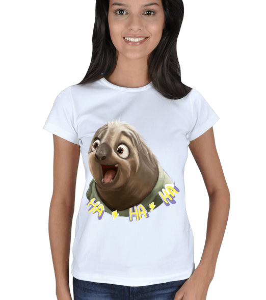 Tisho - sloth hahaha Kadın Tişört