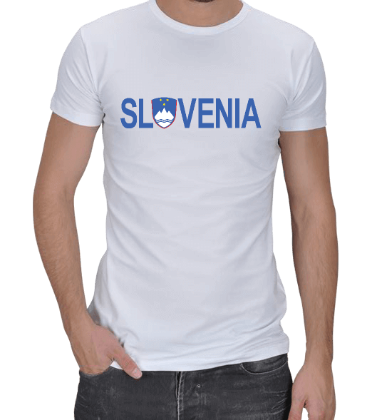 Slovenıa baskılı tshirt Erkek Regular Kesim Tişört