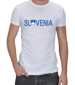 Tisho - Slovenıa baskılı tshirt Erkek Regular Kesim Tişört