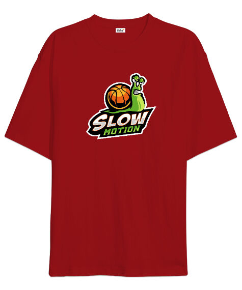 Tisho - Slow Motion Kırmızı Oversize Unisex Tişört