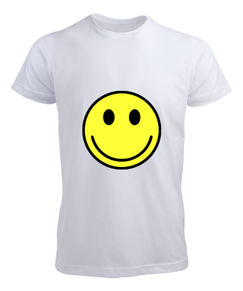 Tisho - Smile Beyaz Erkek Tişört