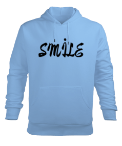 Smile Erkek Kapüşonlu Hoodie Sweatshirt - Thumbnail