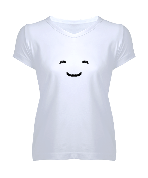 Tisho - Smile Kadın V Yaka Tişört
