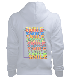 SMILE | neon Kadın Kapşonlu Hoodie Sweatshirt - Thumbnail