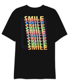 SMILE | neon Oversize Unisex Tişört - Thumbnail