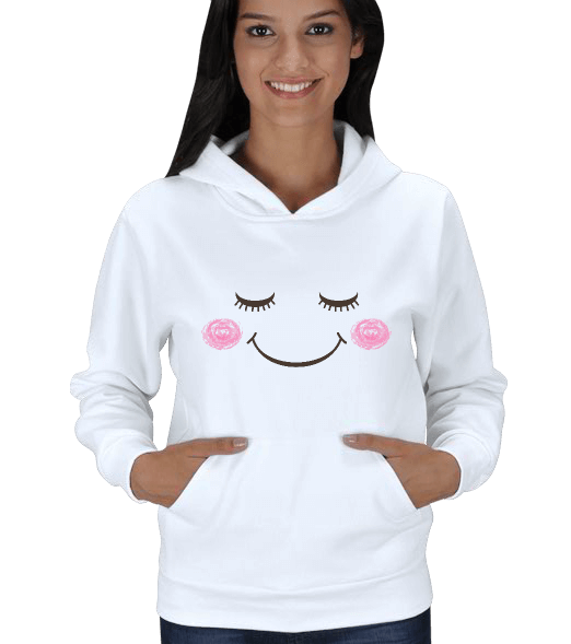 Tisho - smile woman, smile, woman, komik, pembe Kadın Kapşonlu