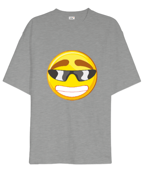 Tisho - smiley oversize unisex t-shirt Oversize Unisex Tişört