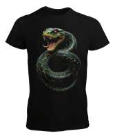Snake Siyah Erkek Tişört - Tisho