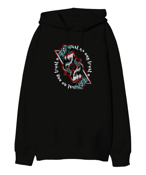 Tisho - Snake Skull Oversize Oversize Unisex Kapüşonlu Sweatshirt