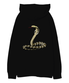 snake sweatshirt Oversize Unisex Kapüşonlu Sweatshirt - Thumbnail