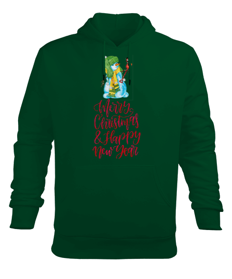 Snowmans Christmas Erkek Kapüşonlu Hoodie Sweatshirt - Tisho