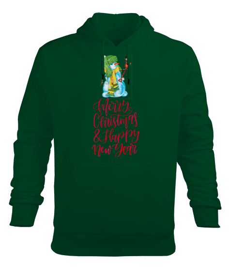 Tisho - Snowmans Christmas Erkek Kapüşonlu Hoodie Sweatshirt