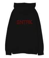 SNTRK Siyah Oversize Unisex Kapüşonlu Sweatshirt - Thumbnail