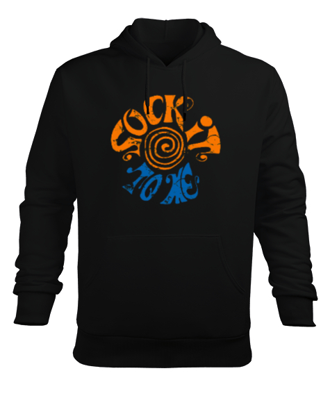 Tisho - Sock It To Me, Fight Club Tasarım Baskılı Siyah Erkek Kapüşonlu Hoodie Sweatshirt