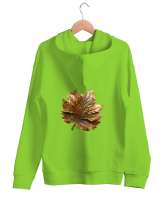 Sonbahar Mevsimi Fıstık Yeşili Unisex Kapşonlu Sweatshirt - Thumbnail