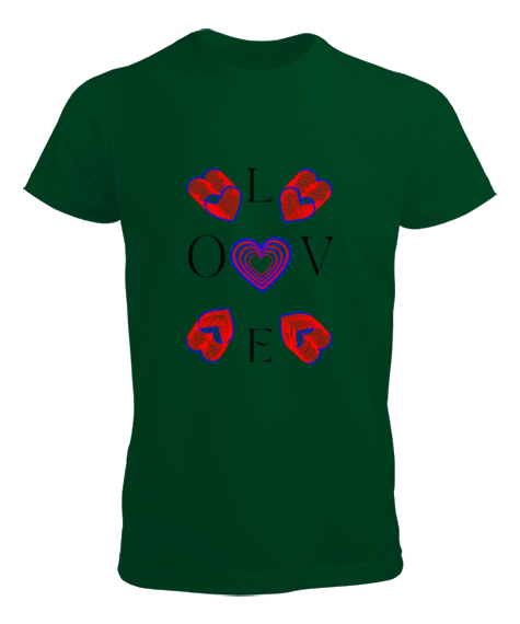 Tisho - Sonsuz Aşk Çimen Yeşili Erkek Tişört