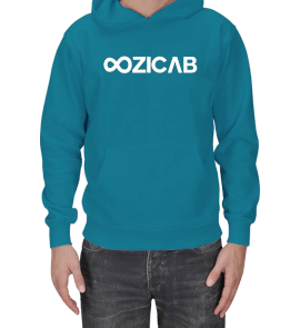 Sonsuzluk Tasarımlı Ozicab Logolu Kapüşonlu Erkek Kapşonlu