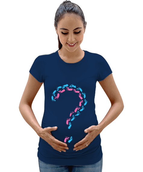 Tisho - soru işaretli kadın hamile tshirt Kadın Hamile Tişört