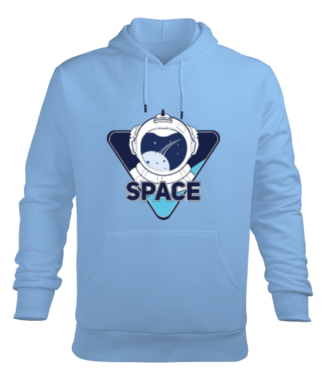 Tisho - SPACE baskılı kapşollu sweatshirt Erkek Kapüşonlu Hoodie Sweatshirt