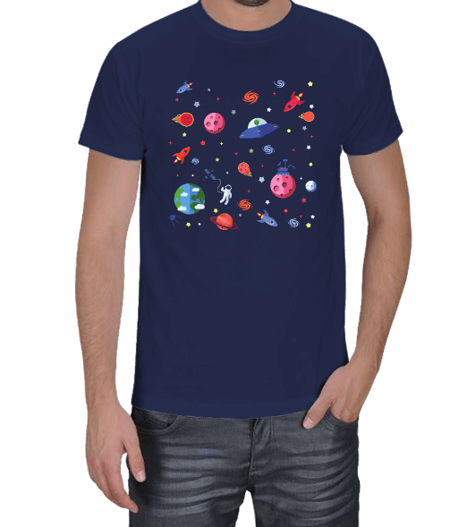 Tisho - Space Uzay Erkek Tişört