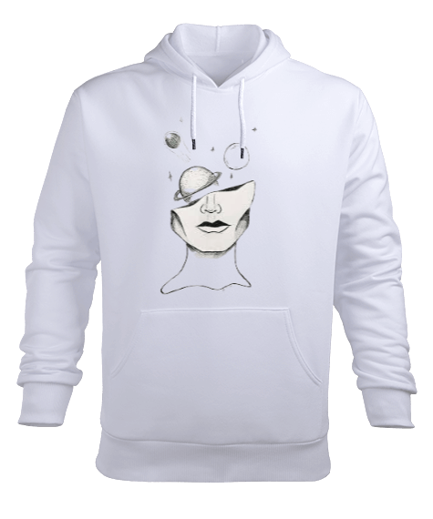 Tisho - Spaceing Face Erkek Kapüşonlu Hoodie Sweatshirt