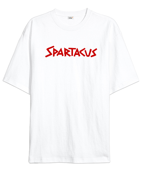 Tisho - Spartacus Beyaz Oversize Unisex Tişört