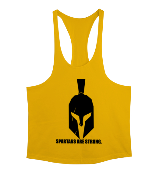 Tisho - Spartalı Sporcu Sarı Erkek Tank Top Atlet